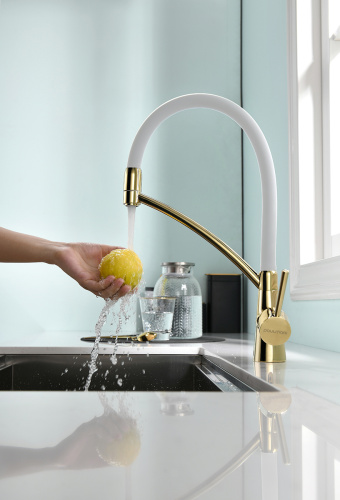 Смеситель для кухни Paulmark SIEGEN Si213111-GW на мойку золото - фото 5